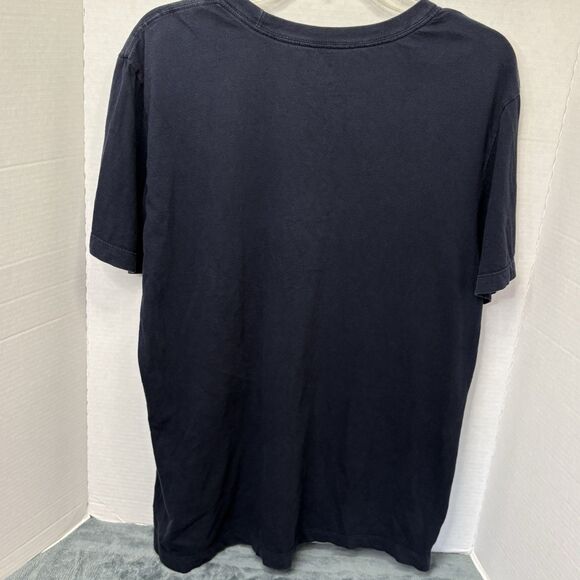 NIKE Just Do It Swoosh Men's T Shirt Size Medium Big Front Logo Print Blue - Picture 3 of 5